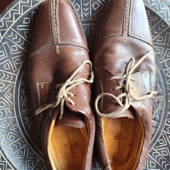 Men's Brown Leather Shoes - Picture 1 of 5